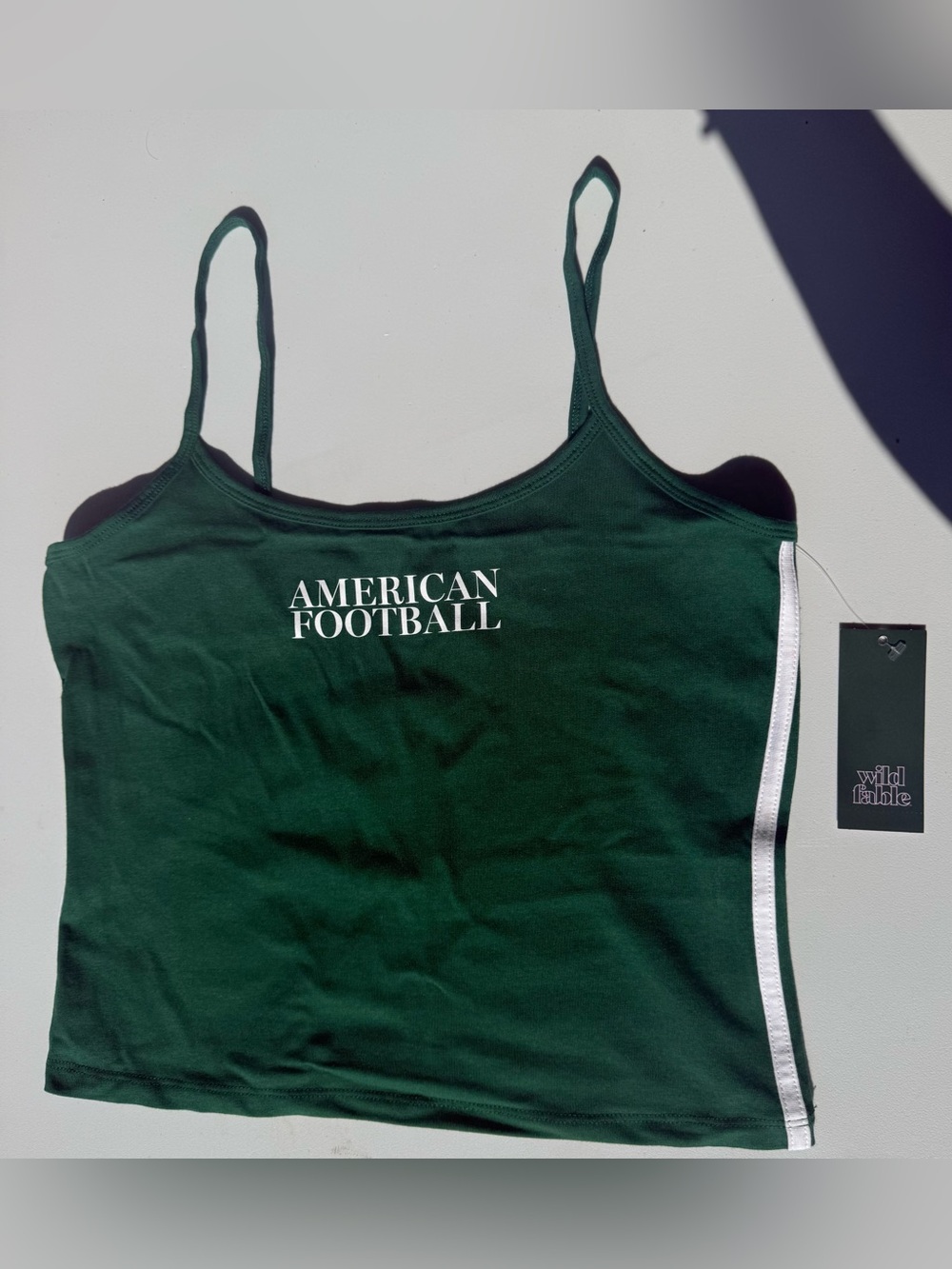 Green 'American Football' Cropped Tank Top - Wild Fable - Picture 3 of 6